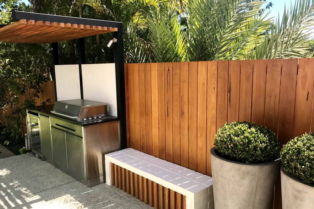 Landscaped BBQ Area